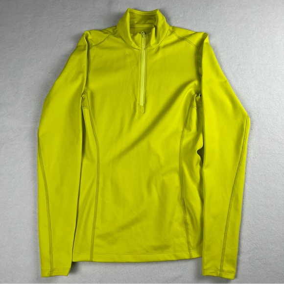 Arc'teryx Women's Baselayer Long Sleeve Zip Neck Phase AR Yellow Green Small - Picture 1 of 10